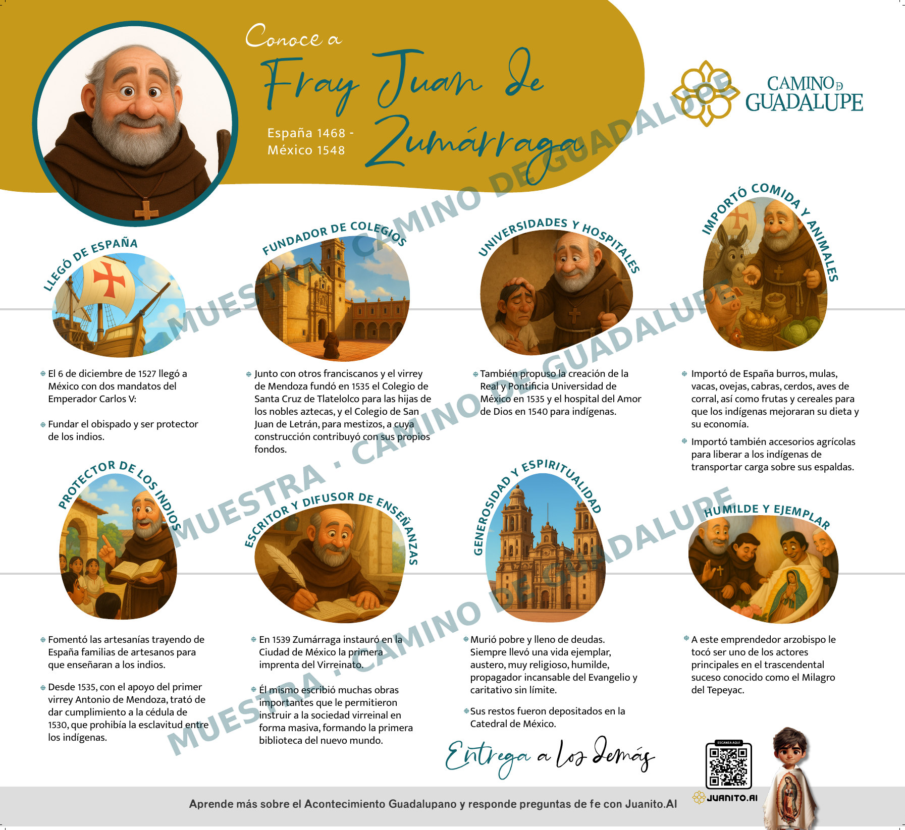 Cartel 5: Conoce a Fray Juan de Zumárraga
